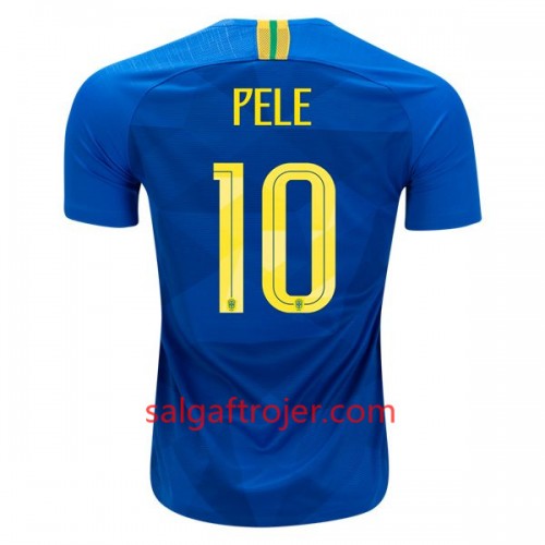 Brasilien Fodboldtrøjer Pele 10 Udebanesæt VM 2018 Brasilien Fodboldtrøjer Pele 10 Udebanesæt VM 2018